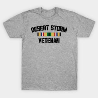 Desert Storm Veteran Pride Cat Gulf War Service Ribbon T-Shirt